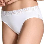 Calida Truser Natural Comfort Lace Brief Hvit bomull Small Dame