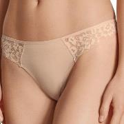 Calida Truser Natural Comfort Lace Thong Beige bomull Medium Dame