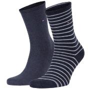 Tommy Hilfiger Strømper 2P Classic Small Stripe Socks Blåstripete Str ...