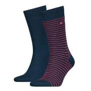 Tommy Hilfiger Strømper 2P Men Sock Stripe Rødstripet Str 43/46 Herre