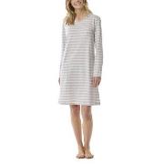 Schiesser Women Longsleeve Nightdress Hvit/Grå bomull 42 Dame