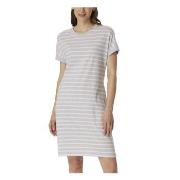 Schiesser Women Shortsleeve Nightshirt Hvit/Grå bomull 46 Dame