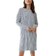 Mey Cyra Nightshirt Hvit/Marine Small Dame