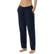 Schiesser Mix and Relax Jersey Long Lounge Pants Blå Mønster bomull 36...