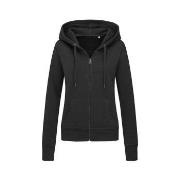 Stedman Active Hooded Sweatjacket For Women Svart X-Large Dame