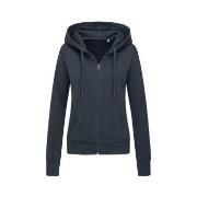 Stedman Active Hooded Sweatjacket For Women Mørkblå Medium Dame