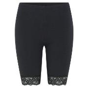 Decoy Mid-length Capri Leggings With Lace Svart økologisk bomull Mediu...