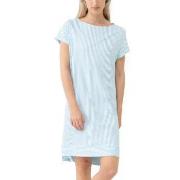 Mey Elva Nightshirt Hvit/Blå bomull 44 Dame