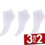 Decoy Strømper 3P Cotton Sneaker Socks Hvit Strl 37/41 Dame