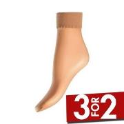 Decoy Strømper 2P Silky Ankle Socks Beige polyamid One Size Dame