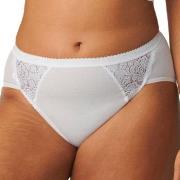 Sloggi Truser 4P Chic Midi Lace Briefs Hvit bomull 38 Dame