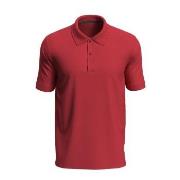 Stedman Henry Polo Short Sleeve Rød bomull Small Herre