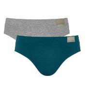 Sloggi 2P For Men GO Natural Brief Blå/Grå bomull X-Large Herre