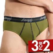 Sloggi 2P For Men Start Midi Grønn bomull Large Herre