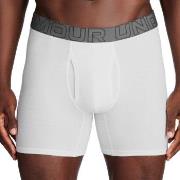 Under Armour 3P Perfect Cotton 6in Boxer Hvit Large Herre