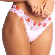 Hanky Panky Truser 2P Cotton Original Rise Thong Rosa/Rød bomull One S...