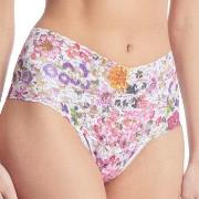 Hanky Panky Truser 2P Signature Lace Print Retro Thong Hvit m Blomste ...