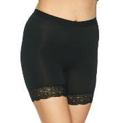 Lady Avenue Bamboo Short Leggings With Lace Svart Bambus Large Dame