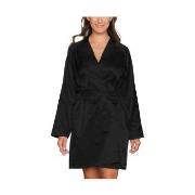 Lady Avenue Satin Short Kimono Svart X-Small Dame