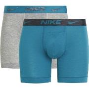 Nike 4P Dri-Fit ReLuxe Boxer Brief Grå/Blå Large Herre