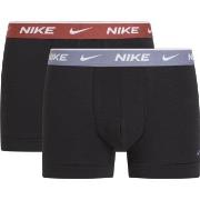 Nike 4P Everyday Cotton Stretch Trunk Svart/Rød bomull Small Herre