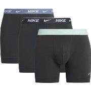 Nike 9P Everyday Cotton Boxer Svart/Grønn bomull Small Herre