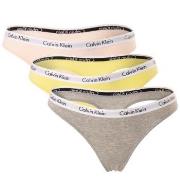 Calvin Klein Truser 9P Carousel Thongs Rosa/Gul bomull Small Dame