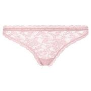 Calvin Klein Truser 3P CK One Lace Thong Lysrosa nylon Large Dame