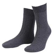 Amanda Christensen Strømper True Ankle Rib Sock Antracit Str 47/50 Her...