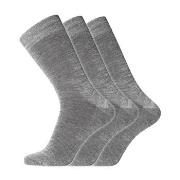 Dovre Strømper 3P No Elastic Twin Socks Grå bomull Str 45/48 Herre