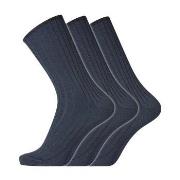 Dovre Strømper 3P Wool No-Elastic Socks Marine Str 40/45 Herre