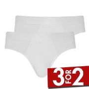 Jockey 2P Microfiber Air Brief Hvit polyamid Medium Herre
