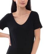 Mey Superfine Organic V-Neck T-Shirt Svart bomull 44 Dame