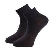 Trofe Cotton Quarter Socks Strømper 2P Svart Str 39/42 Dame