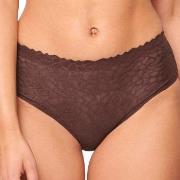 Sloggi Truser 2P ZERO Feel Lace 2.0 High Waist Brief Brun Small Dame