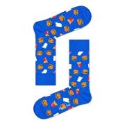 Happy socks Strømper 2P Hamburger Sock Blå bomull Str 41/46