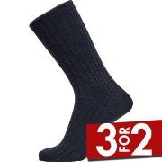 Egtved Strømper Wool No Elastic Rib Socks Marine Str 45/48