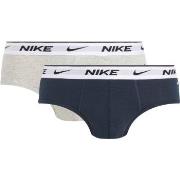 Nike 2P Everyday Cotton Stretch Brief Grå/Blå bomull Medium Herre