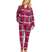 Damella Cotton Flannel Pyjamas Rød Mønster bomull XX-Large Dame