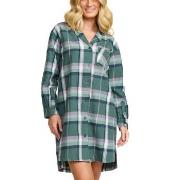 Damella Flannel Nightshirt Grønn Mønster bomull XX-Large Dame