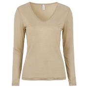 Damella Silk Long Sleeve Beige silke X-Large Dame