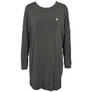 Missya Softness Long Sleeve Nightdress Mørkgrå  modal Large Dame