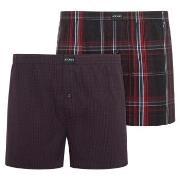 Jockey 2P Woven Boxer Shorts Rød bomull X-Large Herre