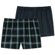 Schiesser 2P Boxershorts multipack Brun mønstret bomull Small Herre