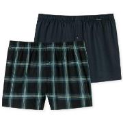 Schiesser 2P Boxershorts multipack Brun mønstret bomull Medium Herre