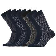 Dovre Strømper 7P Bamboo Socks Blå Mønster Str 41/45 Herre