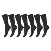 Decoy Strømper 7P Organic Cotton Socks Mørkgrå  Strl 37/41 Dame