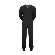 JBS V-Neck Jersey Pyjamas Svart bomull Small Herre