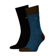 Tommy Hilfiger Strømper 2P Men Birdeye Sock Blå/Brun Str 39/42 Herre