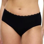 Triumph Truser Feel Of Cotton Midi Brief Svart bomull 38 Dame